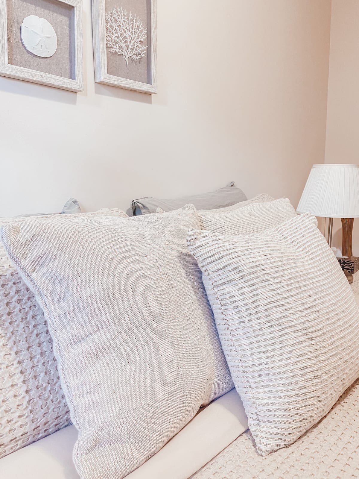 Bedroom with queen bed and high-end linens